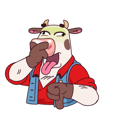 👎 Стикер «Бык фермер» для Telegram