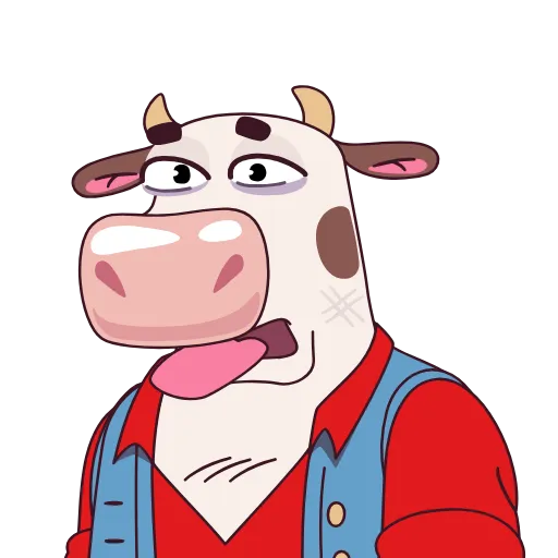 🫠 Стикер «Бык фермер» для Telegram