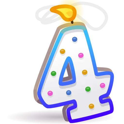 Стикер 5 Birthday Collection