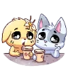 ☕️ Эмодзи «Бисквит и Ванилька» для Telegram