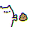 Стикер 3 Cats Here