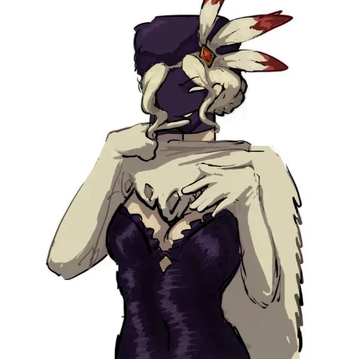 🐦 Стикер «Black Dahlia Skullgirls» для Telegram