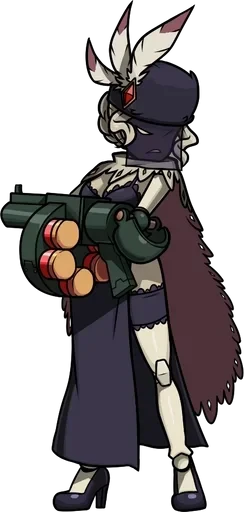 🌟 Стикер «Black Dahlia Skullgirls» для Telegram