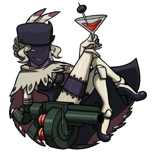 🌟 Стикер «Black Dahlia Skullgirls» для Telegram