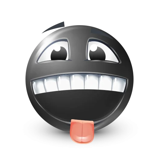 Стикер 8 Black Face Emoji