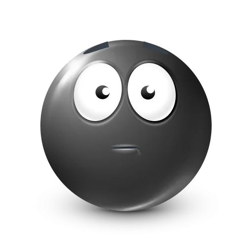 Стикер 10 Black Face Emoji