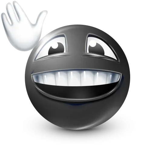 Стикер 47 Black Face Emoji