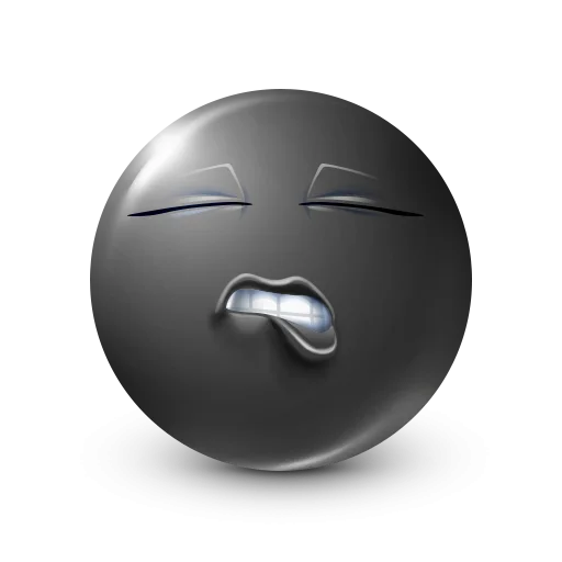 Стикер 9 Black Face Emoji