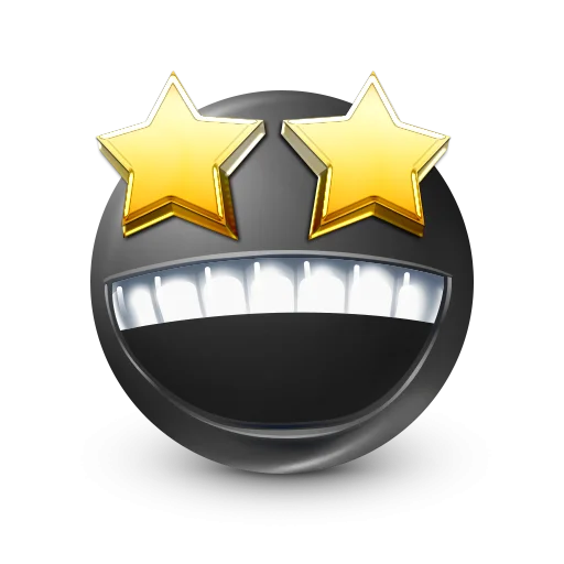 Стикер 25 Black Face Emoji