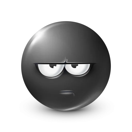 Стикер 23 Black Face Emoji