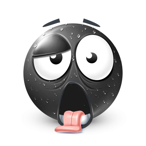 Стикер 46 Black Face Emoji