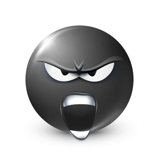 Стикер 21 Black Face Emoji