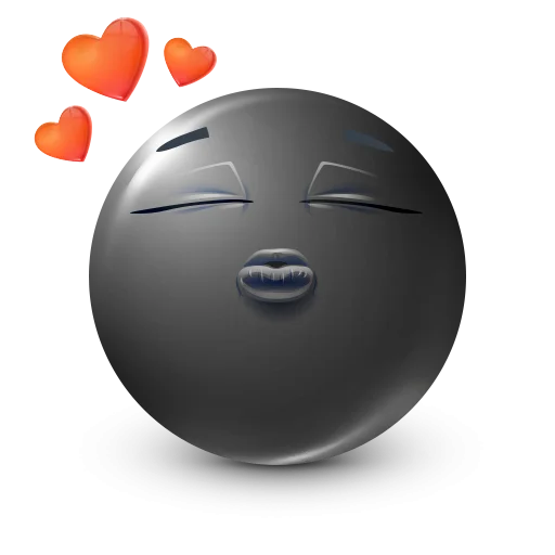 Стикер 11 Black Face Emoji