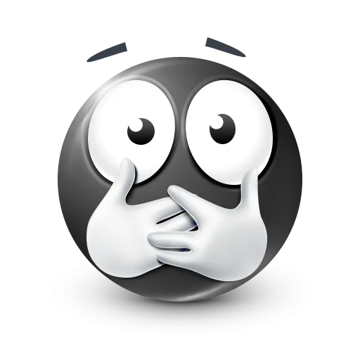 Стикер 61 Black Face Emoji