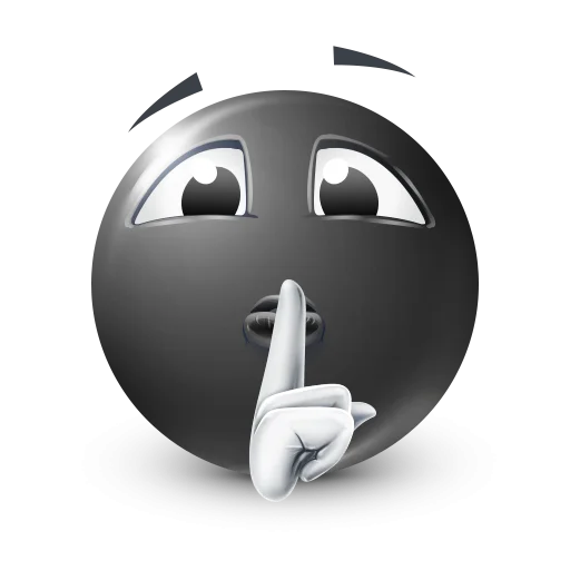 Стикер 52 Black Face Emoji