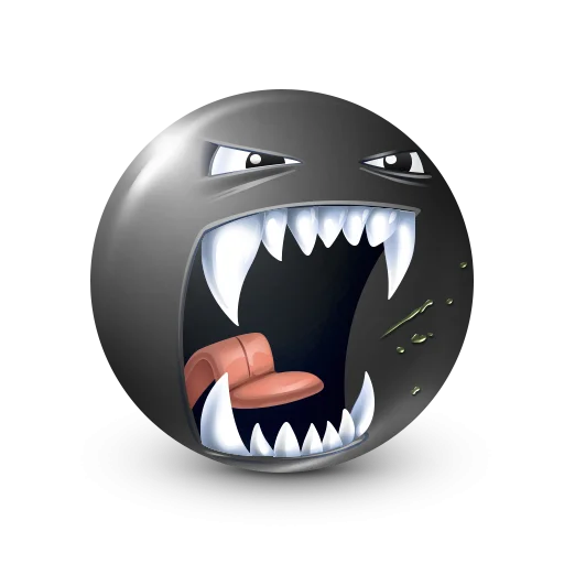 Стикер 50 Black Face Emoji