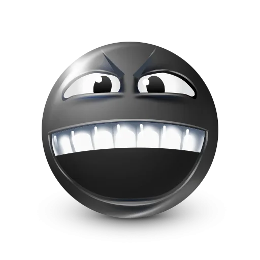 Стикер 33 Black Face Emoji