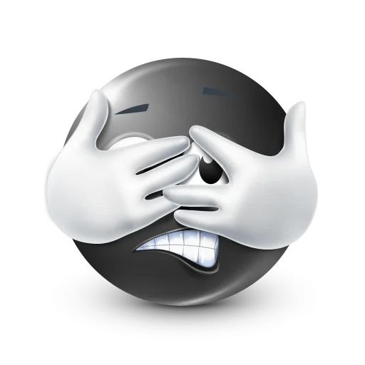 Стикер 55 Black Face Emoji