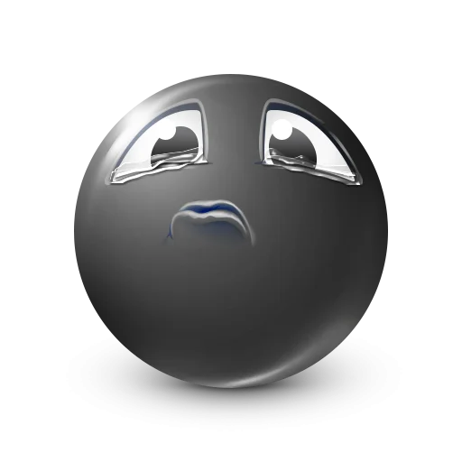 Стикер 19 Black Face Emoji
