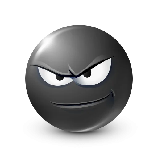 Стикер 12 Black Face Emoji