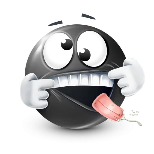 Стикер 57 Black Face Emoji