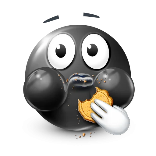 Стикер 59 Black Face Emoji