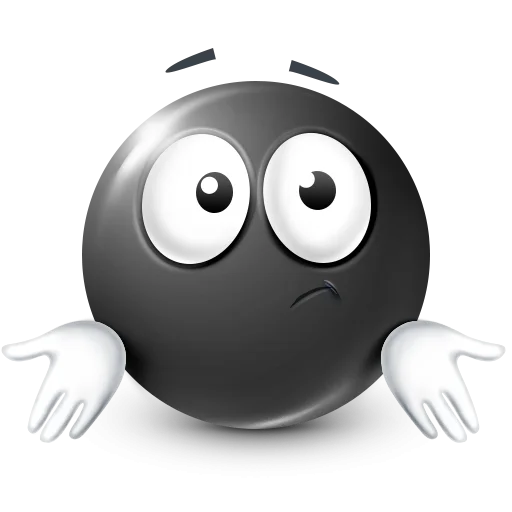 Стикер 54 Black Face Emoji
