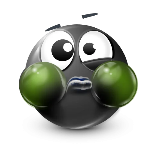 Стикер 42 Black Face Emoji