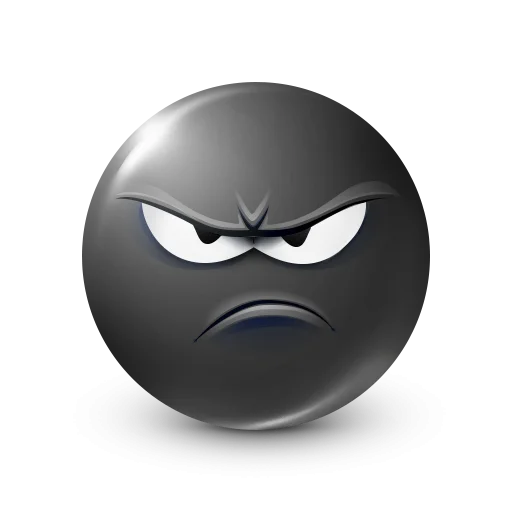Стикер 34 Black Face Emoji