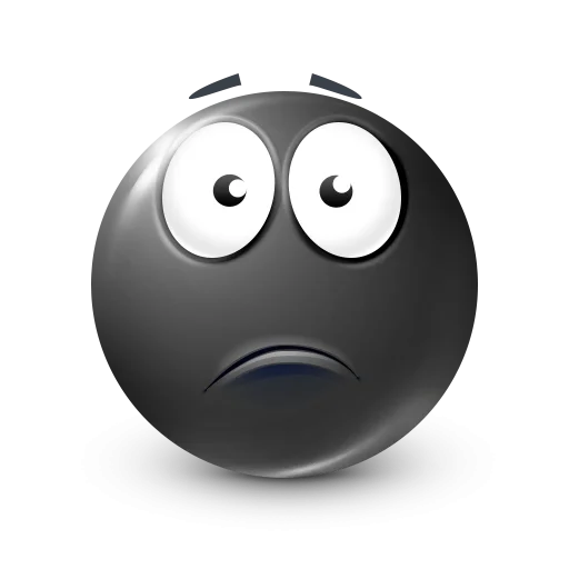 Стикер 37 Black Face Emoji
