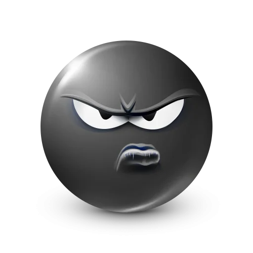 Стикер 16 Black Face Emoji