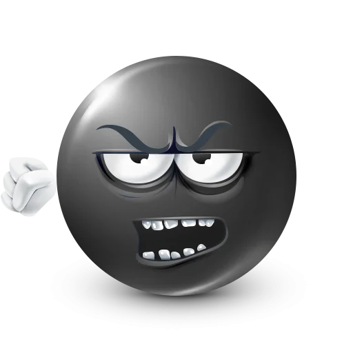 Стикер 51 Black Face Emoji