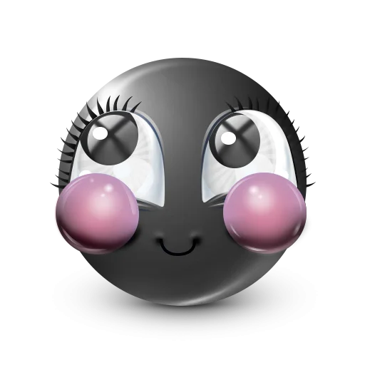 Стикер 53 Black Face Emoji