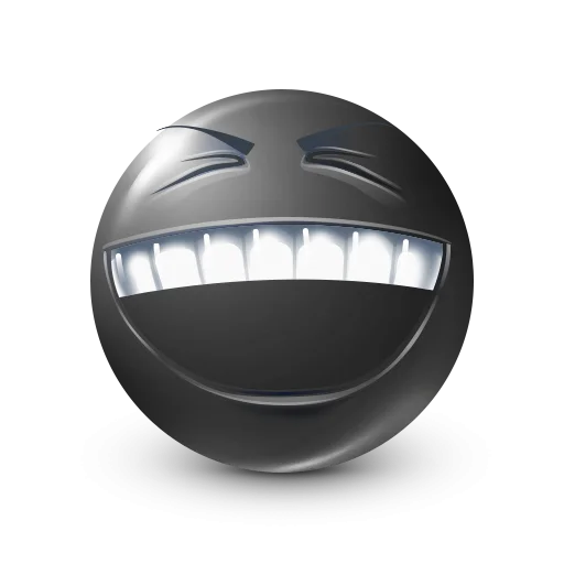 Стикер 13 Black Face Emoji