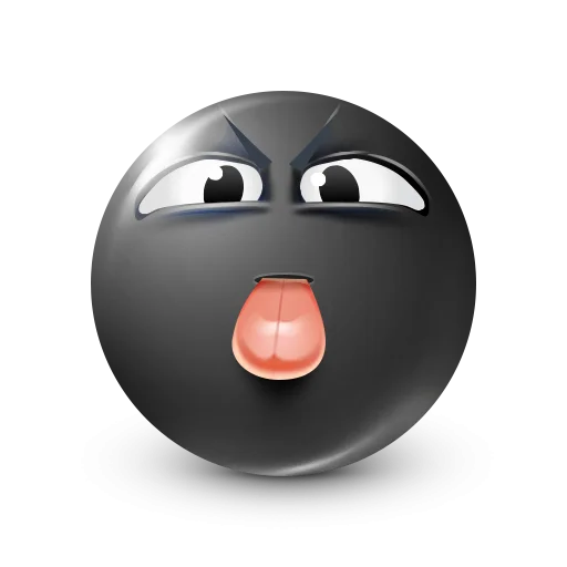 Стикер 26 Black Face Emoji
