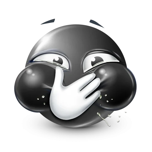 Стикер 45 Black Face Emoji