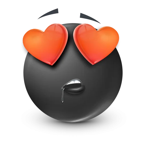 Стикер 5 Black Face Emoji