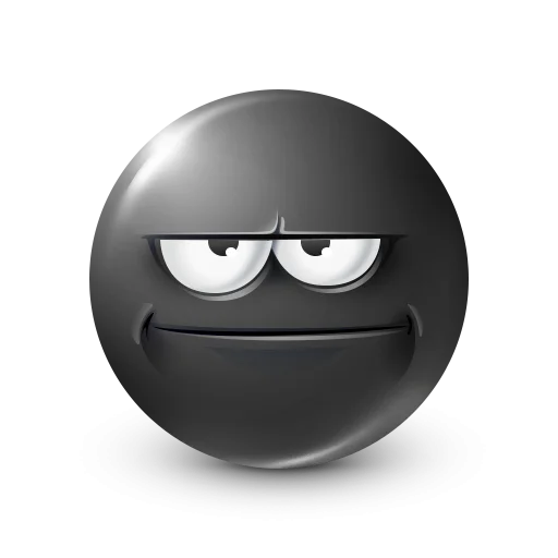 Стикер 24 Black Face Emoji