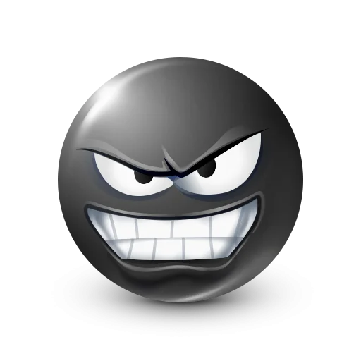 Стикер 27 Black Face Emoji