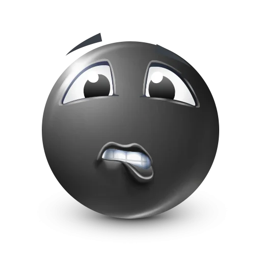 Стикер 32 Black Face Emoji