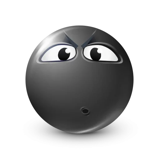 Стикер 28 Black Face Emoji