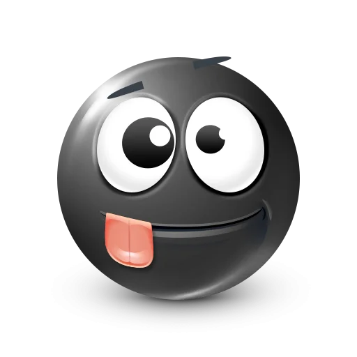 Стикер 14 Black Face Emoji