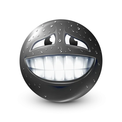 Стикер 7 Black Face Emoji