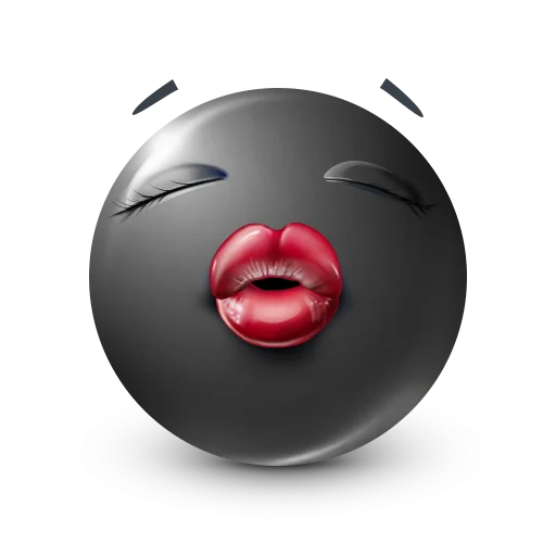 Стикер 58 Black Face Emoji