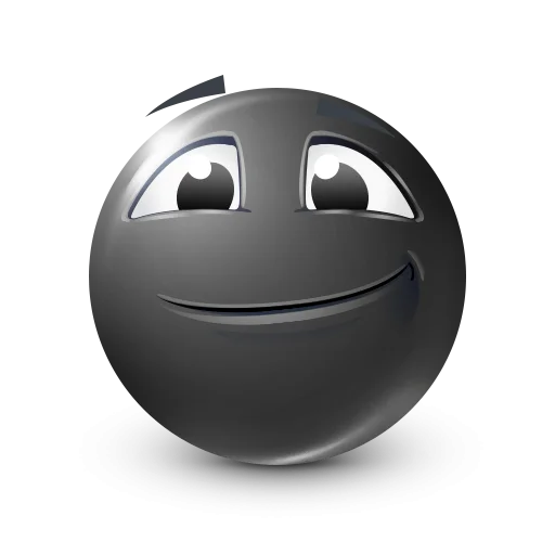 Стикер 3 Black Face Emoji