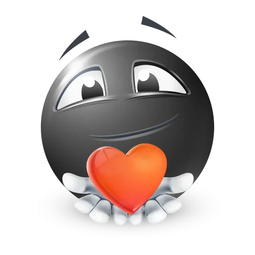 Стикер 60 Black Face Emoji