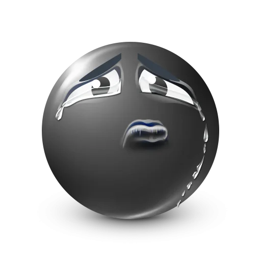 Стикер 30 Black Face Emoji