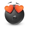 Стикер 5 Black Face Emoji
