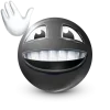 Стикер 47 Black Face Emoji