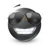 Стикер 17 Black Face Emoji